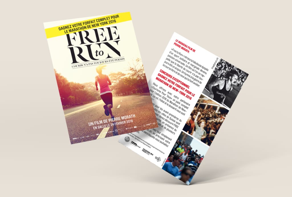 Free to run, Pierre Morath, box production, swissposters
