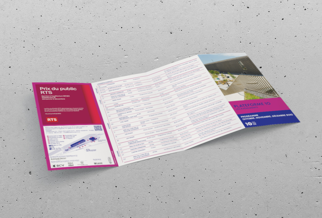 Plateforme 10 lausanne flyer affiche plateforme 10